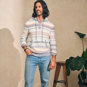 Faherty Cove Sweater Hoodie - Sierra Paradise (M)